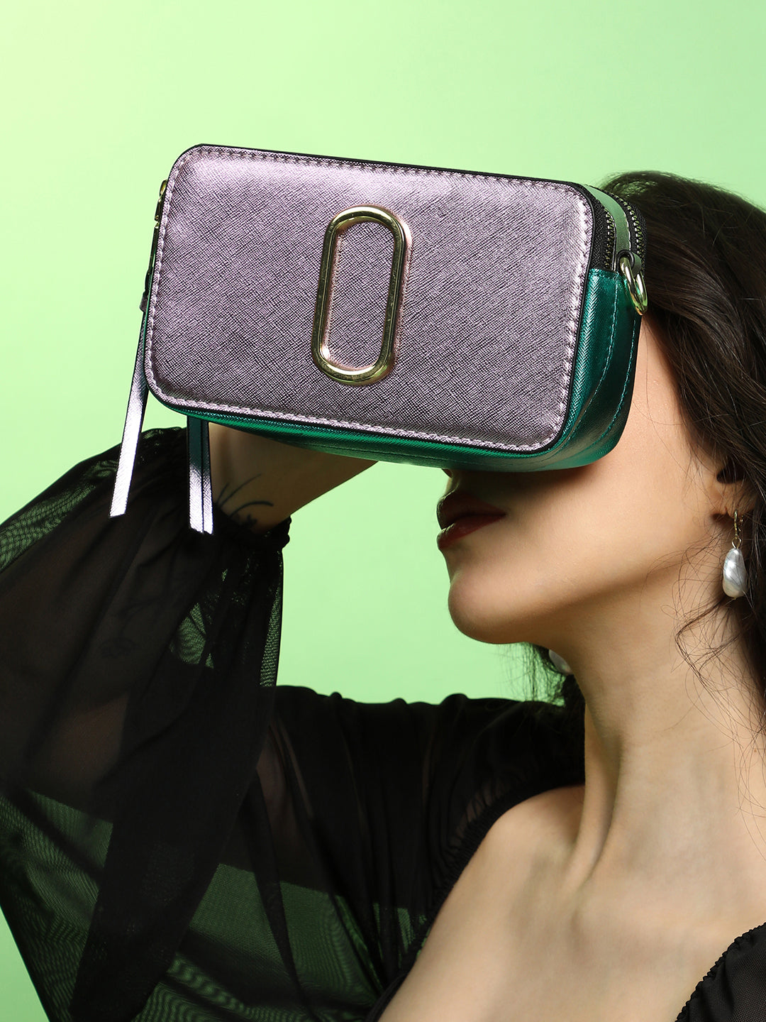 The Block Box Sling Bag - Flamingo Pink