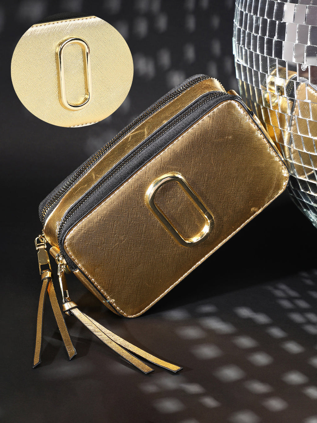 The Block Box Sling Bag - Metallic Gold
