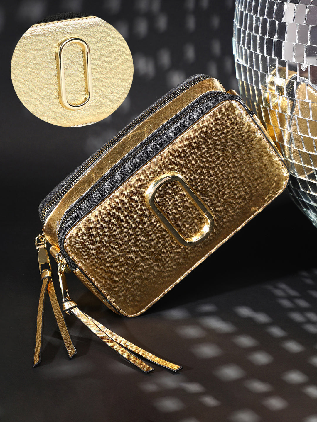 The Block Box Sling Bag - Metallic Gold
