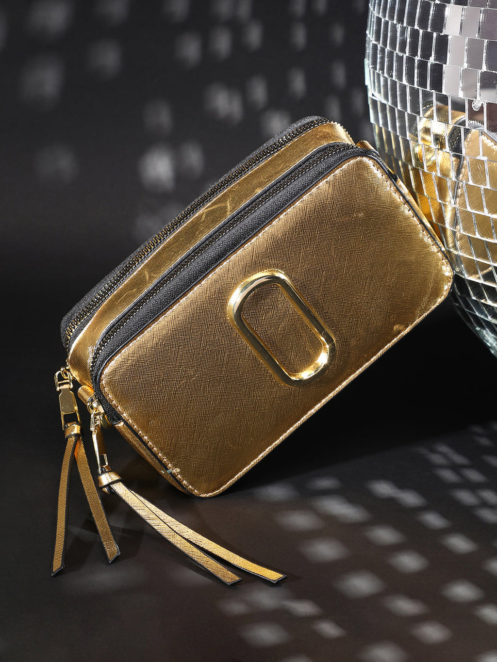 The Block Box Sling Bag - Metallic Gold