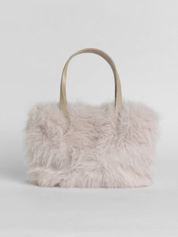 The Fur Hand Bag - Baby Pink