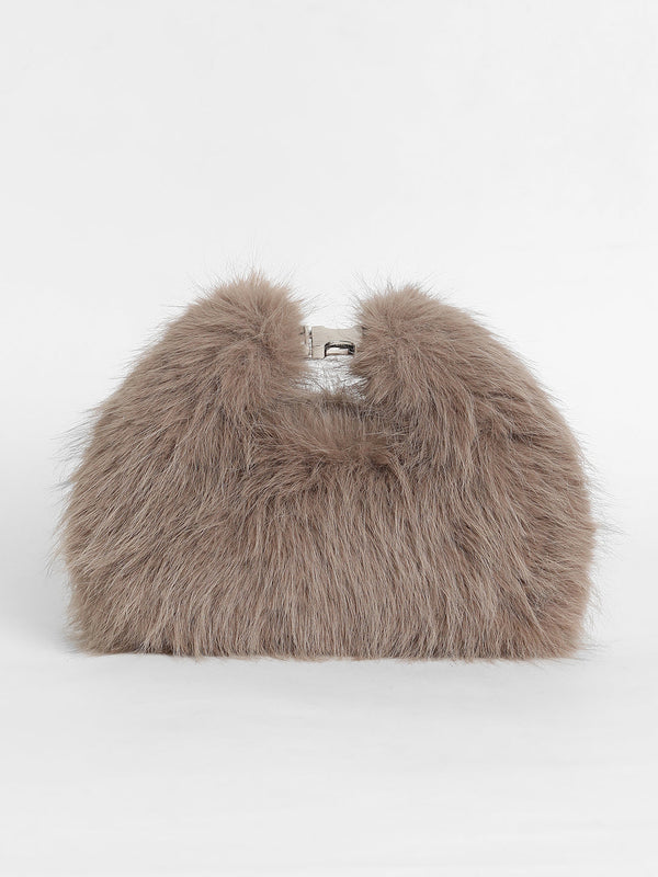 The Fur Hobo Bag - Peanut Brown