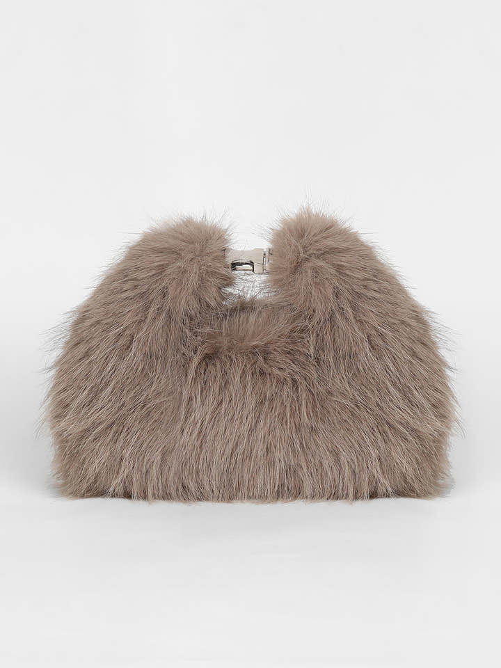 The Fur Hobo Bag - Peanut Brown