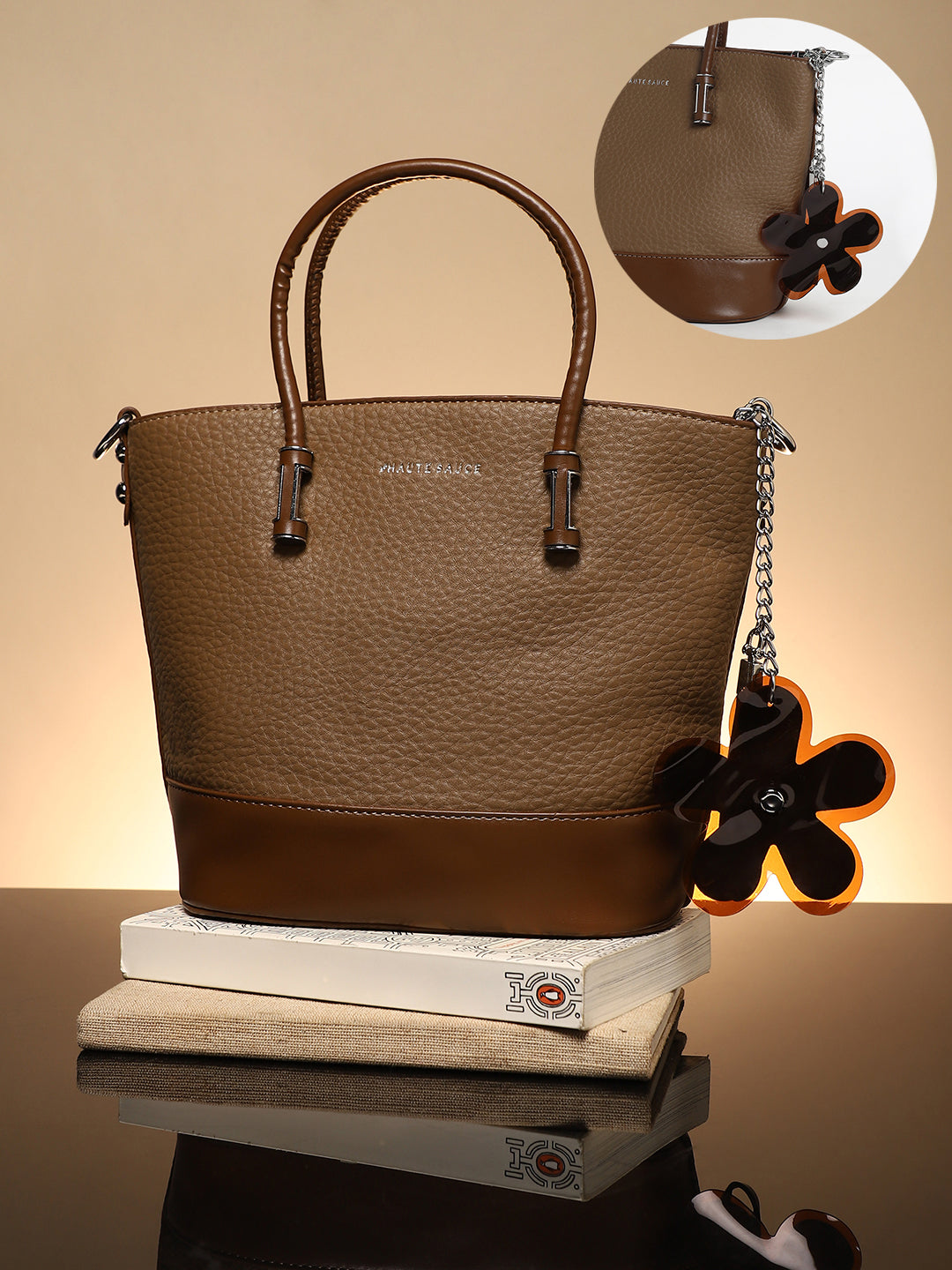 The Basket Hand Bag - Chocolate Brown