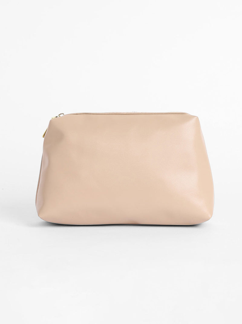 The Monogram Shoulder Bag With Pouch - Light Beige