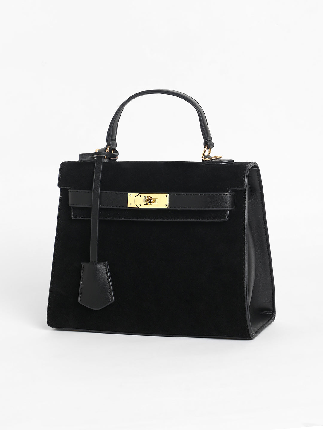 The Overlap Satchel Bag - Midnight Black