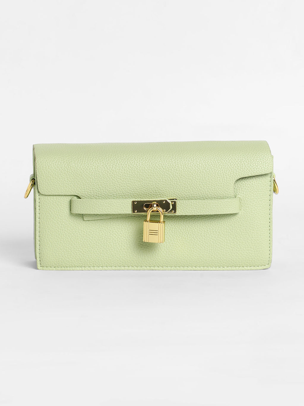 The Overlap Lock Shoulder Bag - Pistachio Green