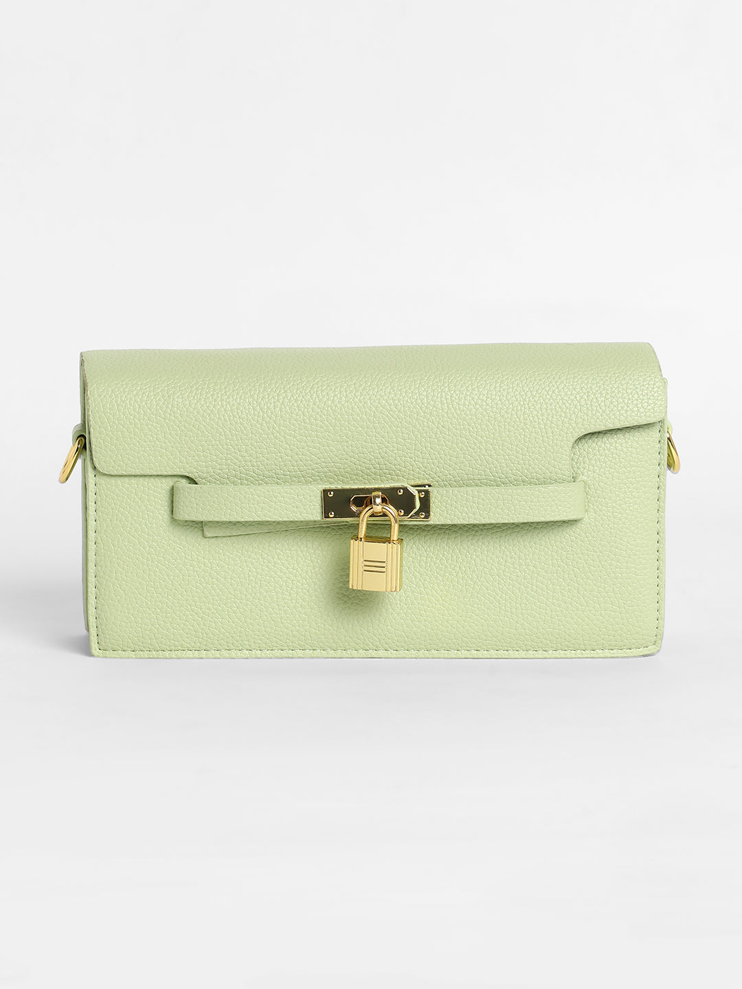 The Overlap Lock Shoulder Bag - Pistachio Green
