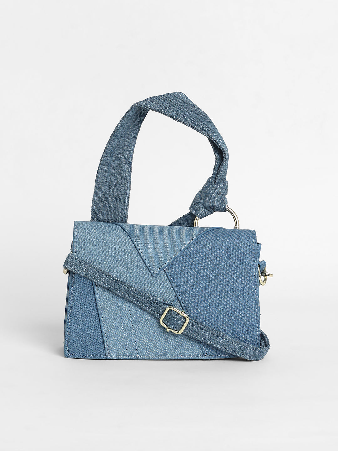 The Denim Sash Hand Bag - Light Blue