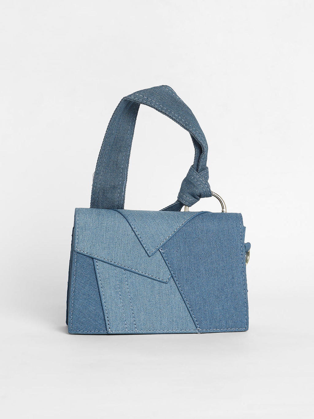 The Denim Sash Hand Bag - Light Blue