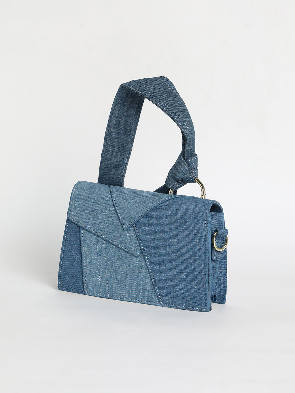 The Denim Sash Hand Bag - Light Blue
