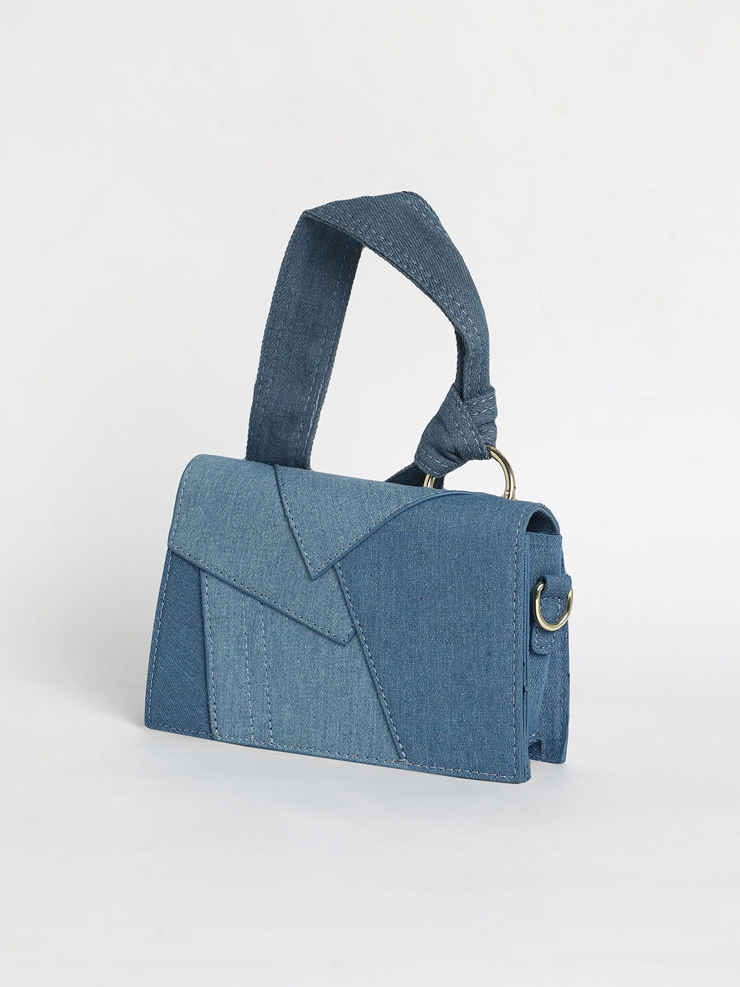 The Denim Sash Hand Bag - Light Blue