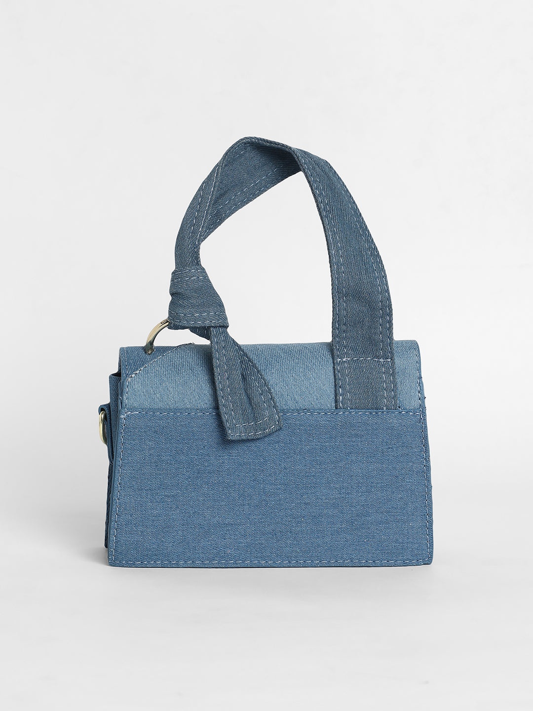 The Denim Sash Hand Bag - Light Blue