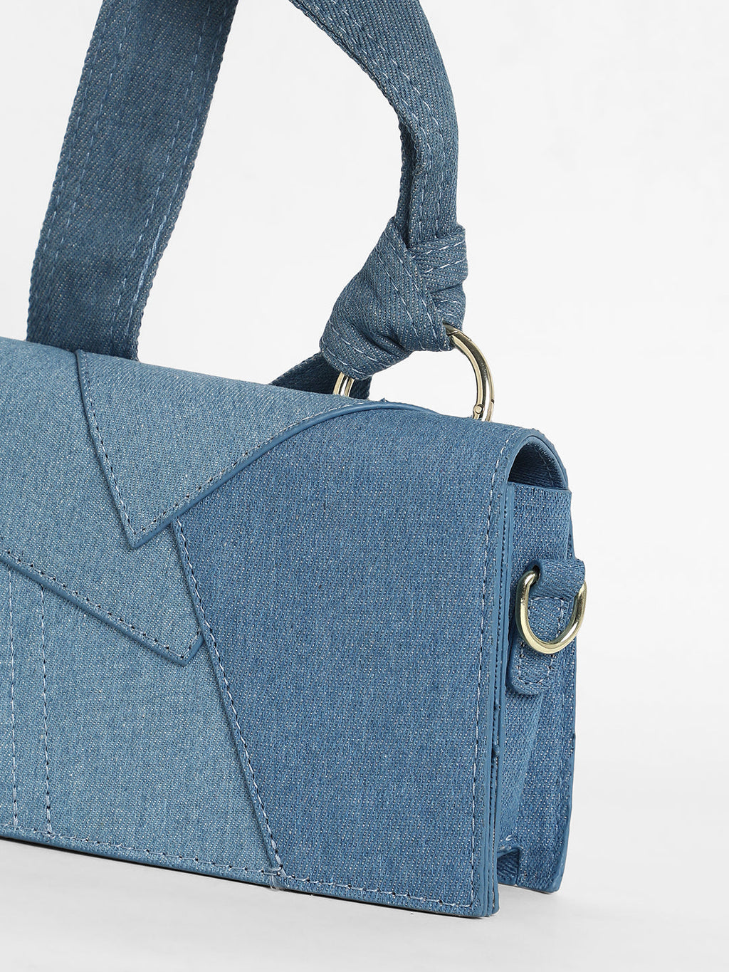 The Denim Sash Hand Bag - Light Blue