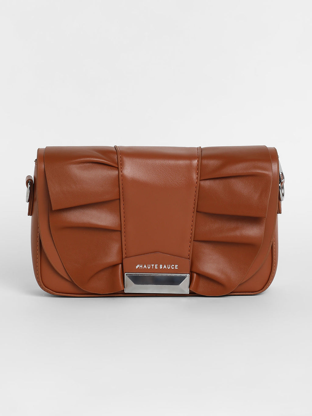 The Ruched Sling Bag - Chocolate Brown