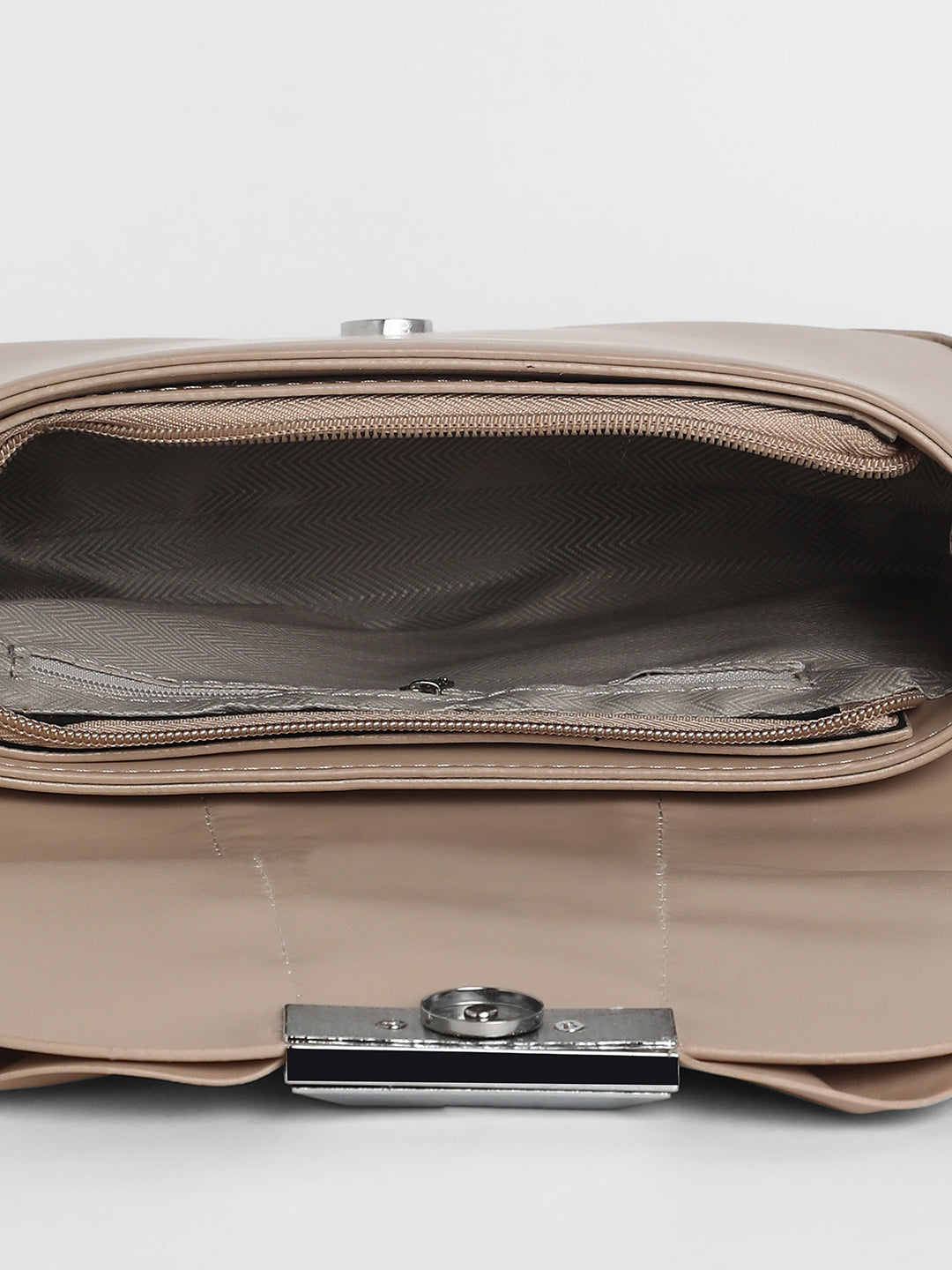 The Ruched Sling Bag - Beige