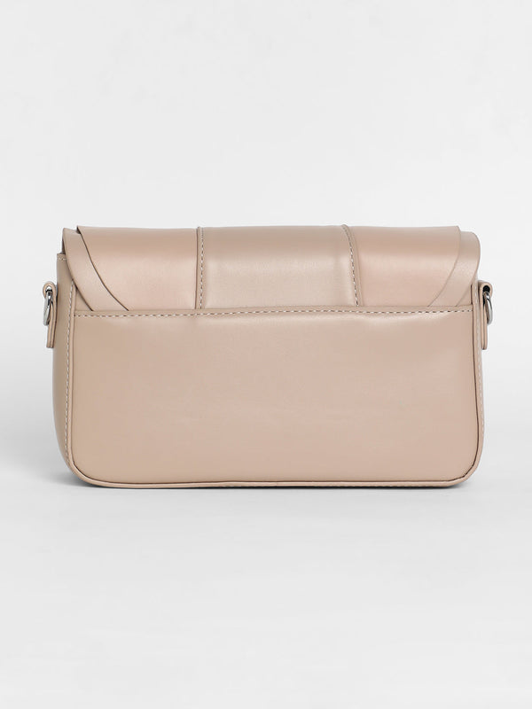 The Ruched Sling Bag - Beige