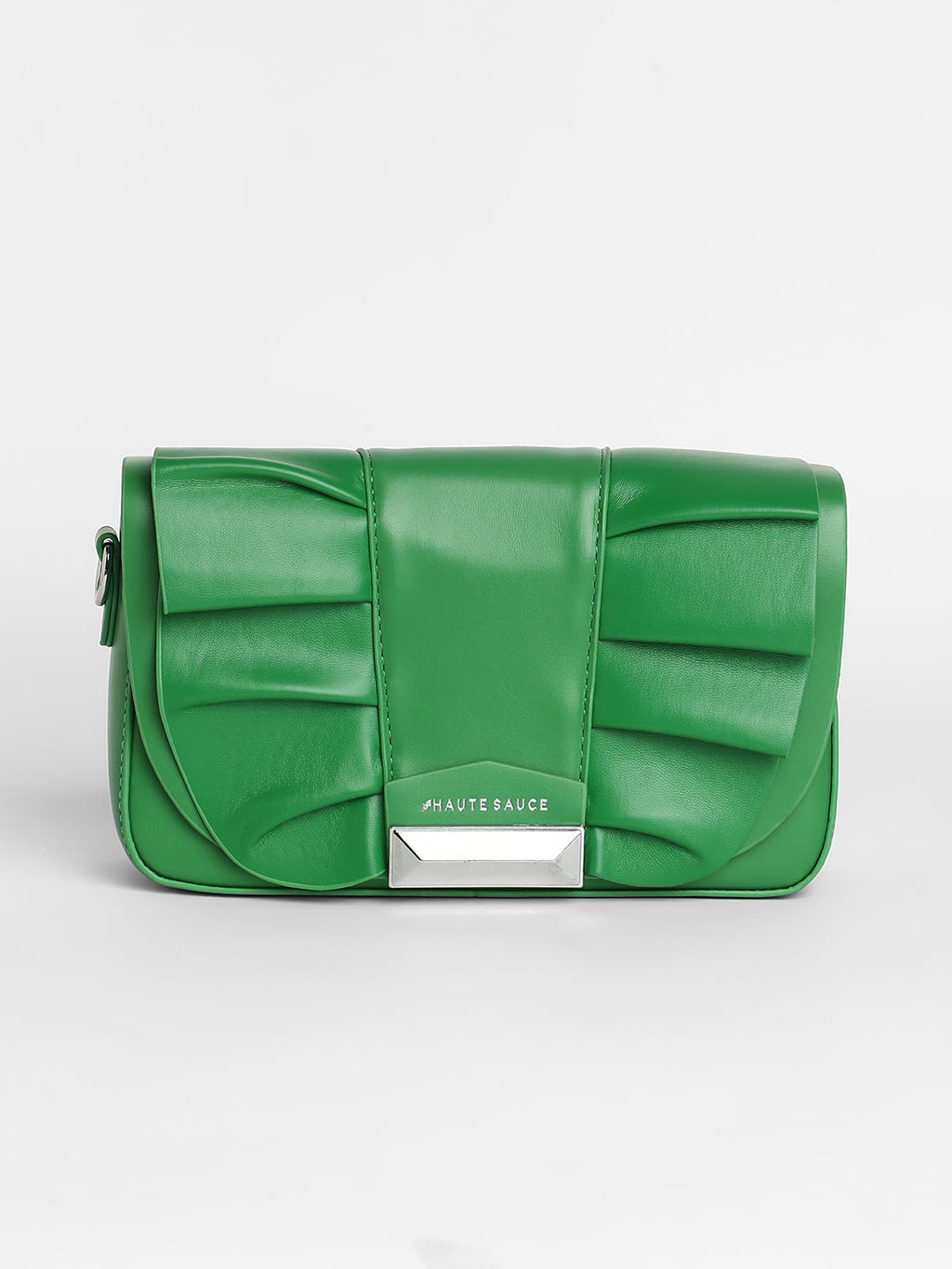 The Ruched Sling Bag - Shamrock Green