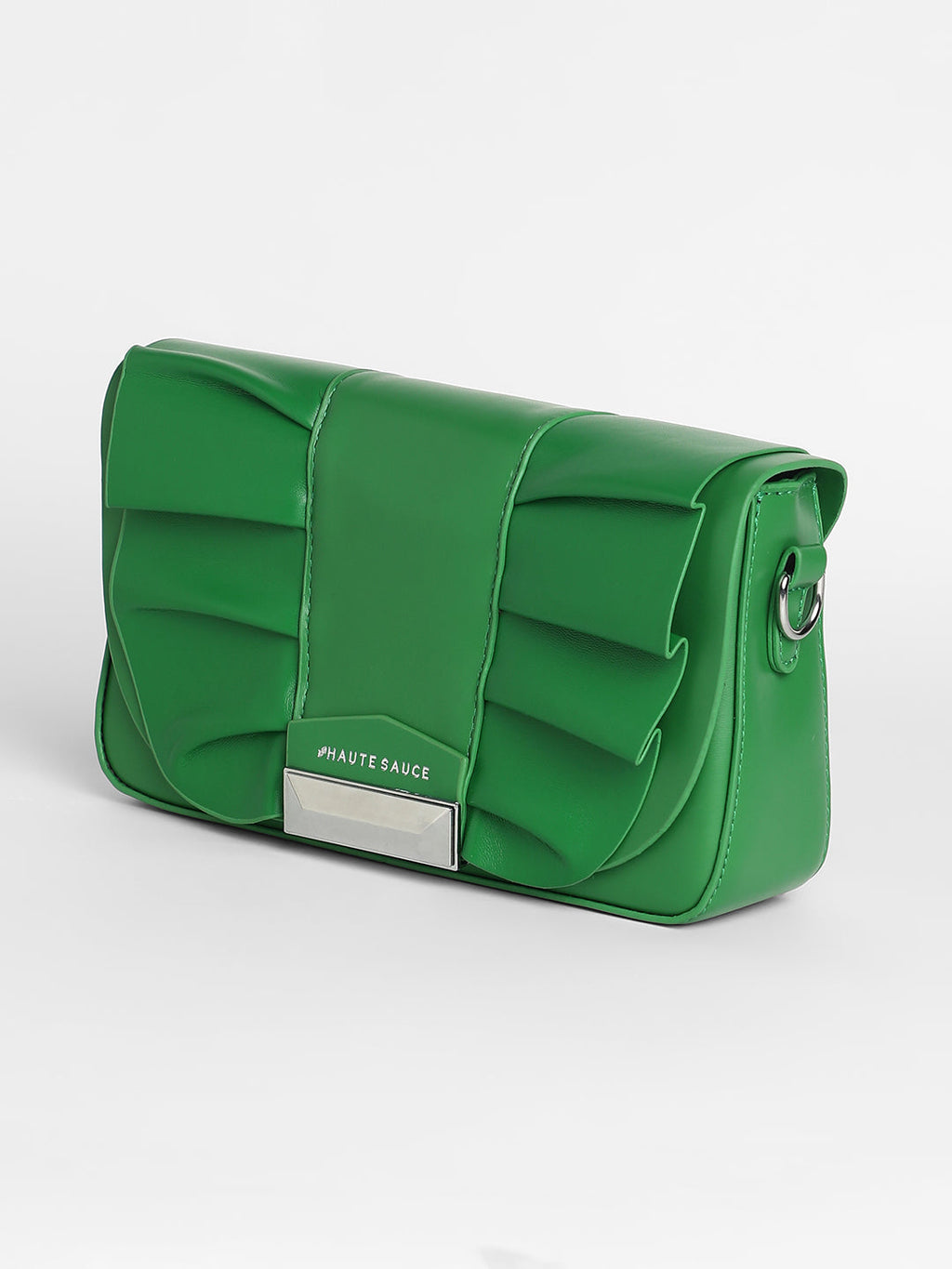 The Ruched Sling Bag - Shamrock Green
