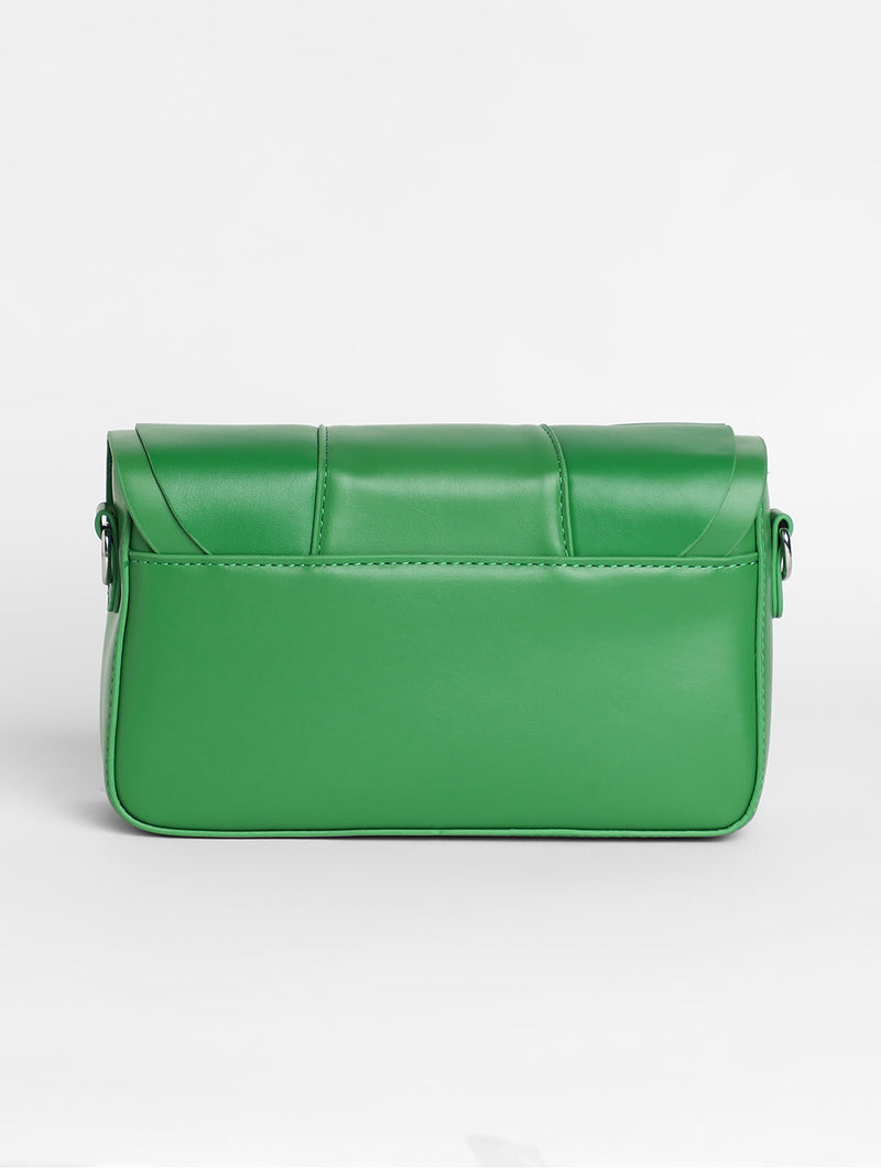 The Ruched Sling Bag - Shamrock Green