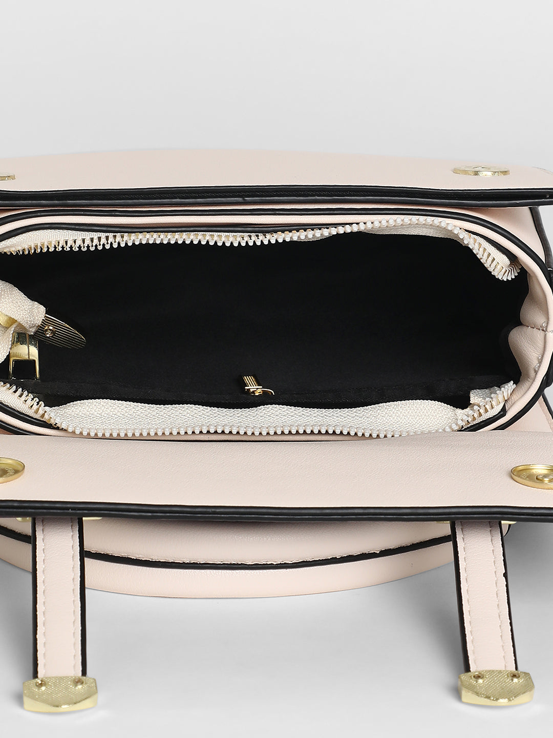 The Linea Hand Bag - Ivory White:Wine Red