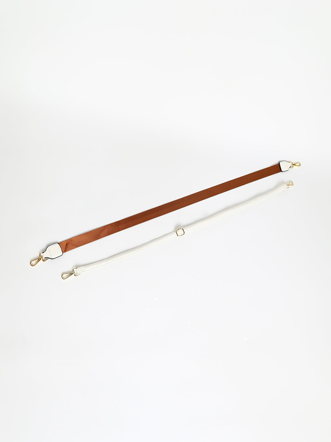 The Linea Hand Bag - Ivory White & Chocolate Brown