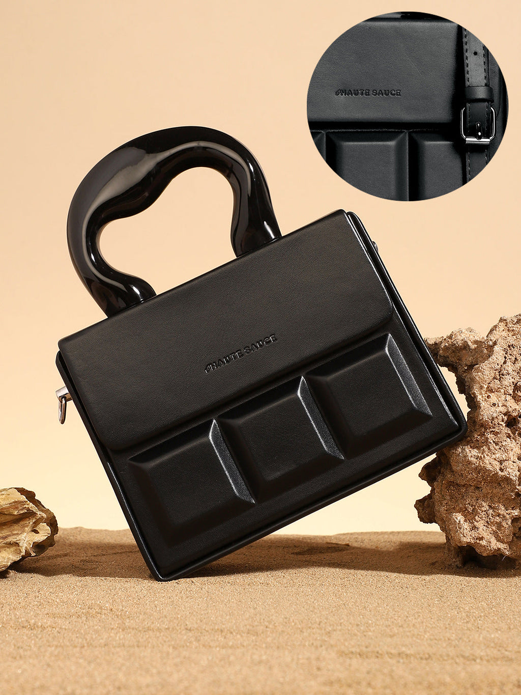 The Caldera Boxed Hand Bag - Midnight Black