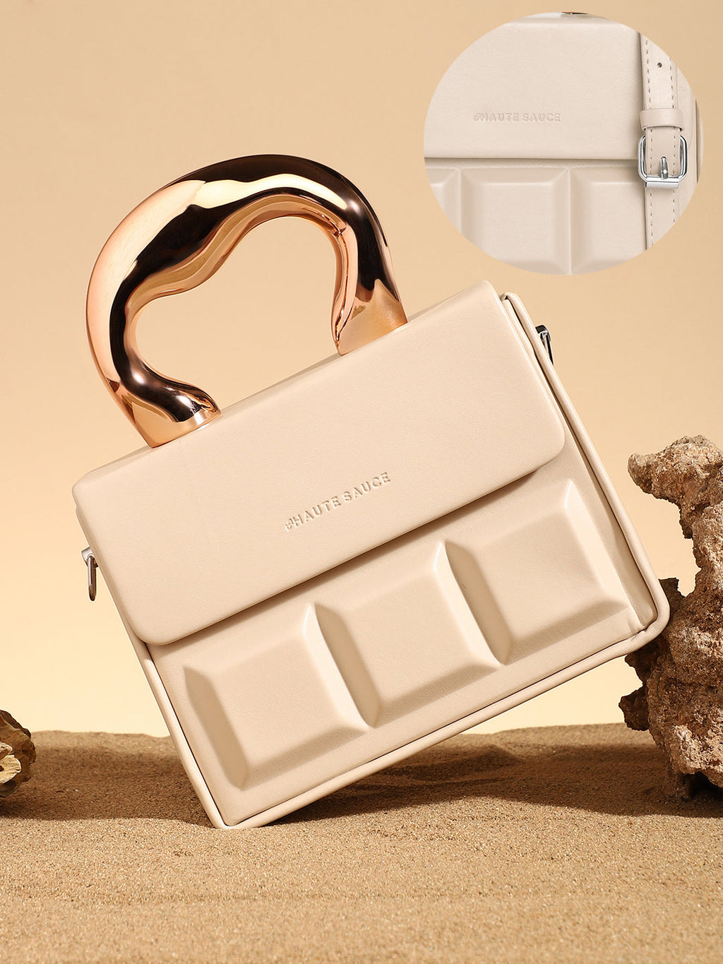 The Caldera Boxed Hand Bag - Beige
