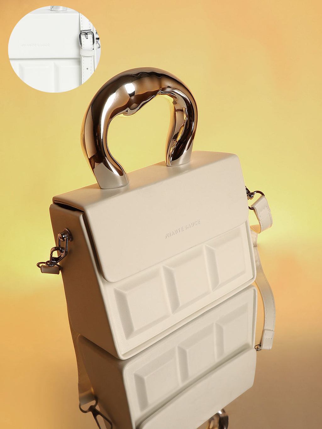 The Caldera Boxed Hand Bag - Cream White