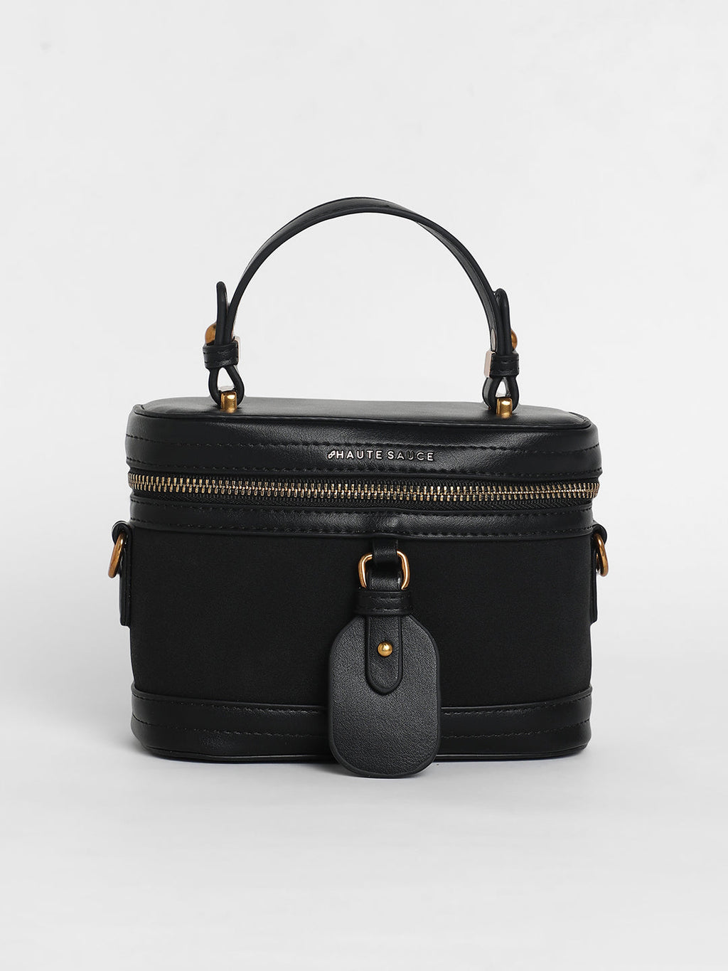 The Velvet Oval Bucket Bag - Midnight Black