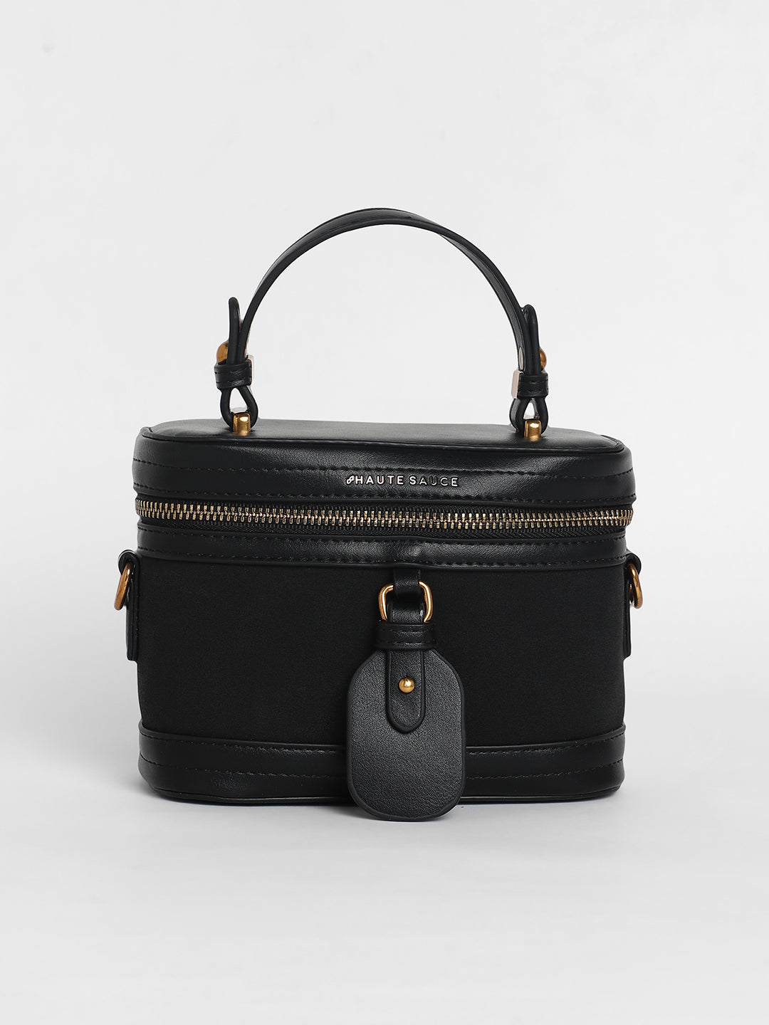 The Velvet Oval Bucket Bag - Midnight Black