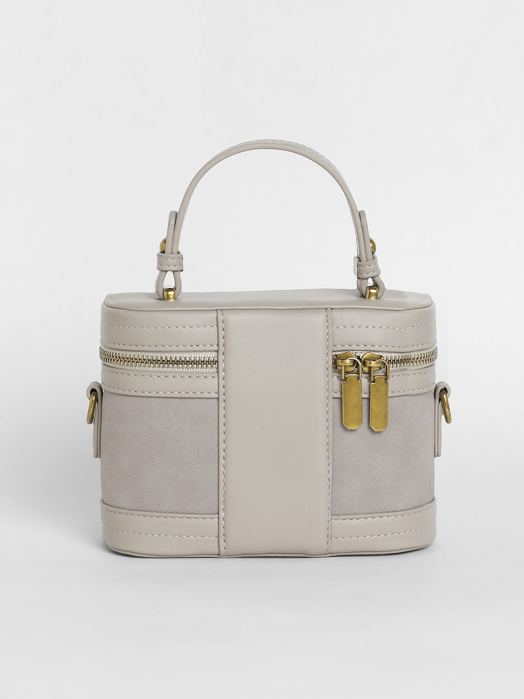 The Velvet Oval Bucket Bag - Ash Grey