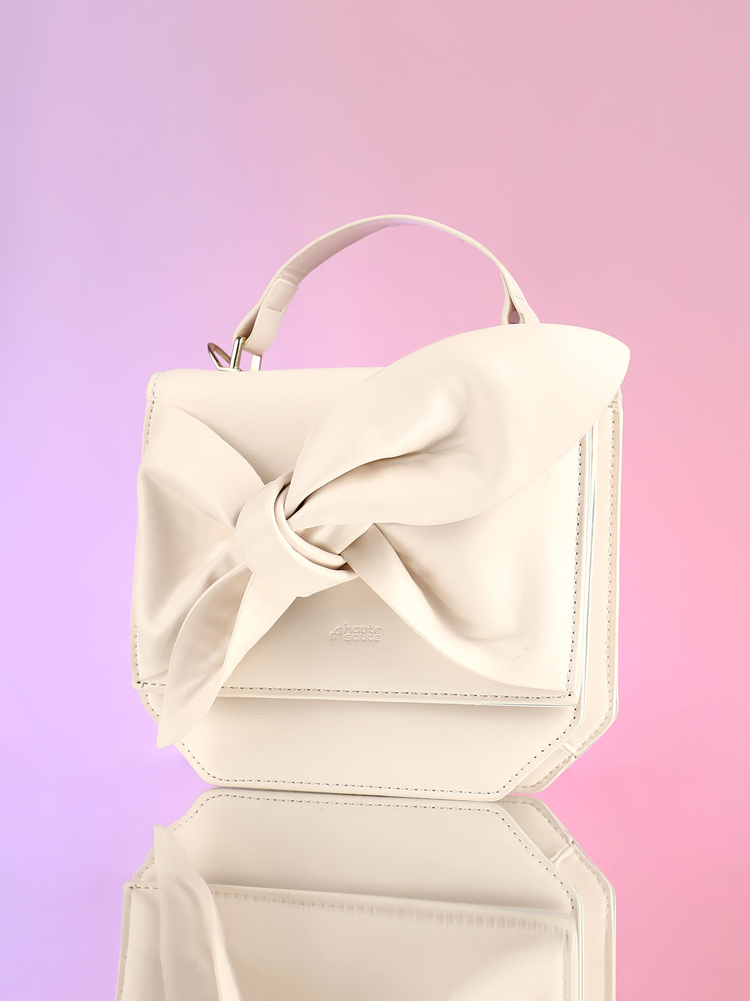 The Arc Crossbody Satchel Bag - Ivory White