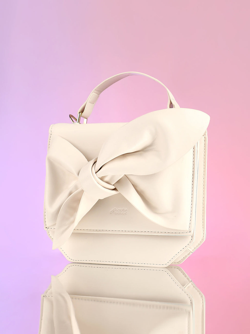 The Arc Crossbody Satchel Bag - Ivory White