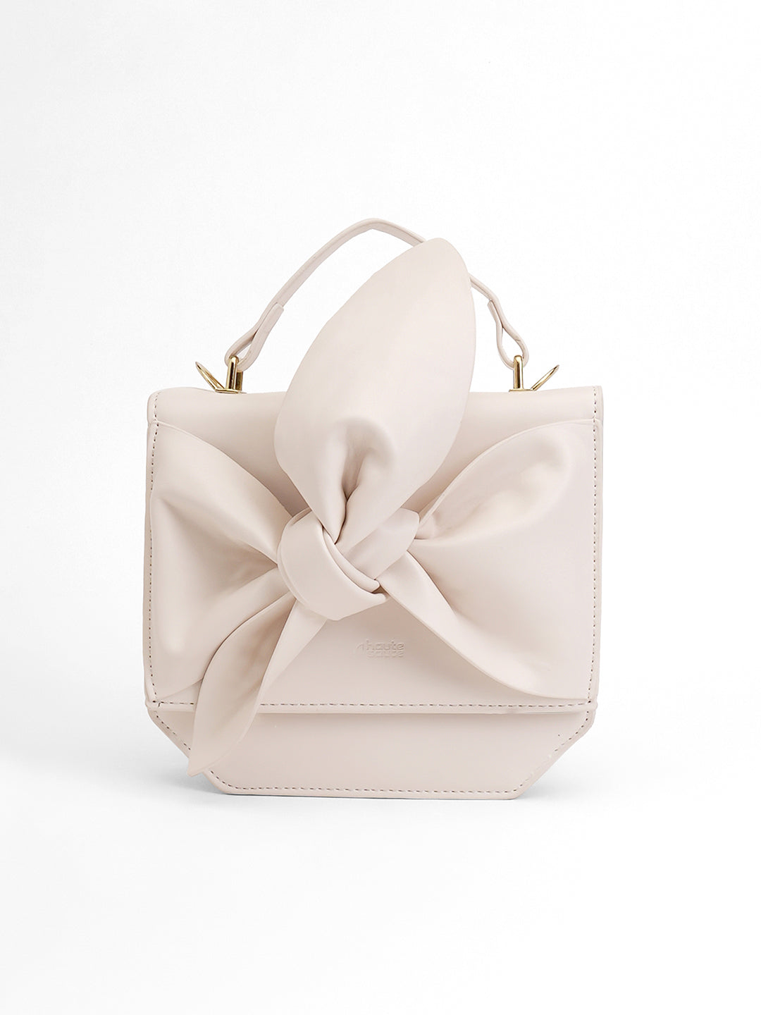 The Arc Crossbody Satchel Bag - Ivory White