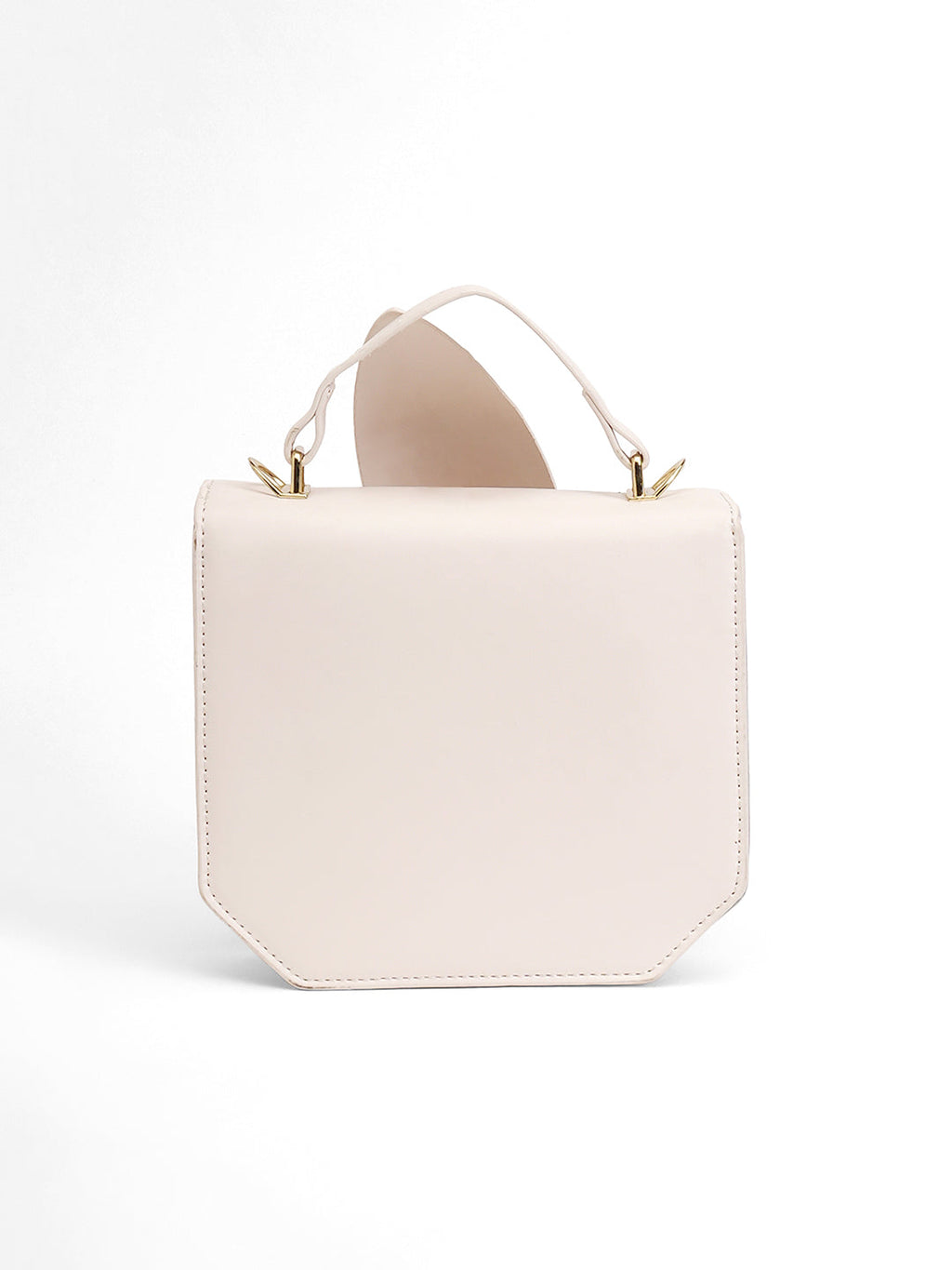 The Arc Crossbody Satchel Bag - Ivory White