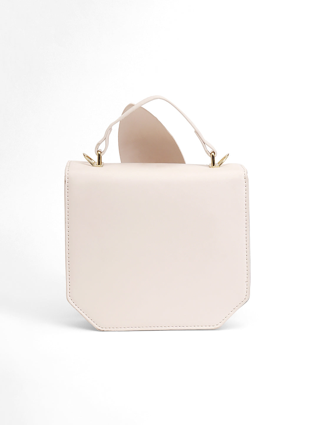 The Arc Crossbody Satchel Bag - Ivory White