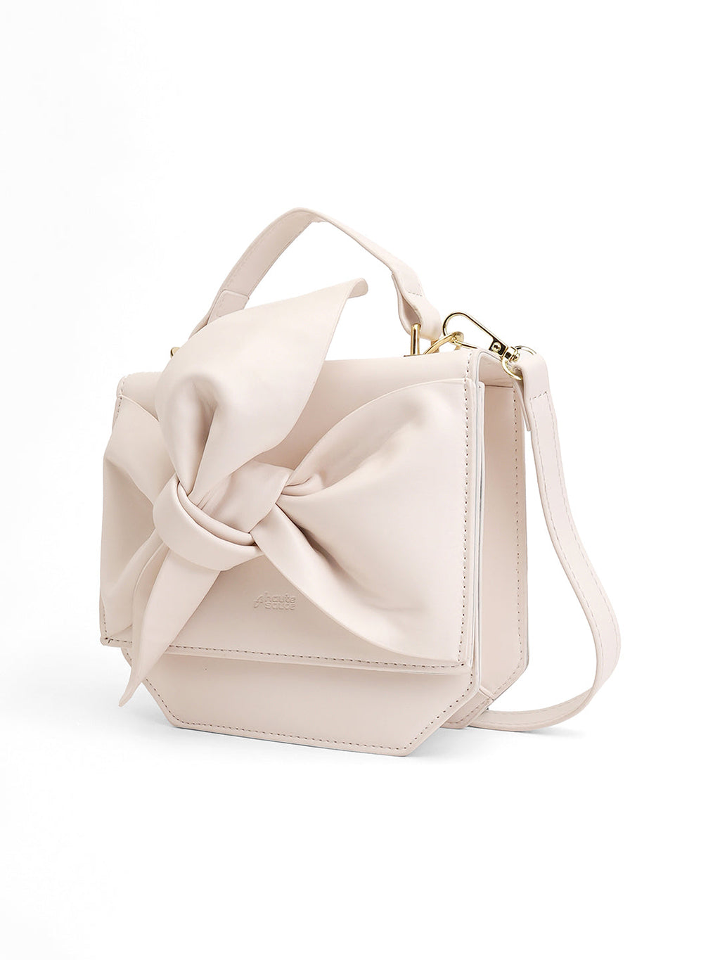 The Arc Crossbody Satchel Bag - Ivory White
