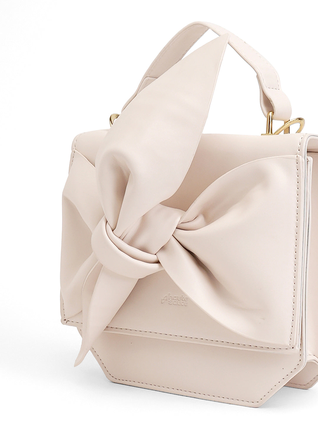 The Arc Crossbody Satchel Bag - Ivory White
