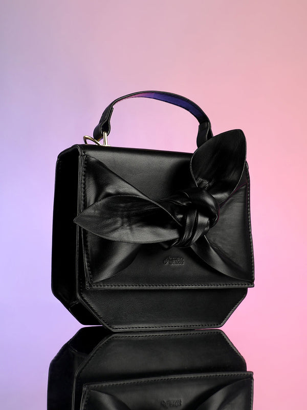 The Arc Crossbody Satchel Bag - Onyx Black