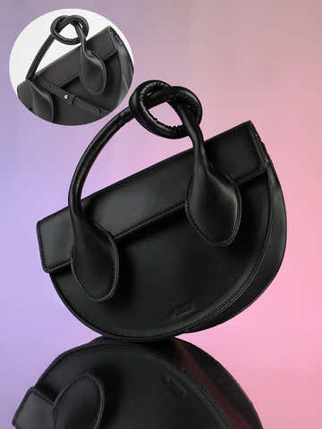 The Hanging Knot Hand Bag - Onyx Black