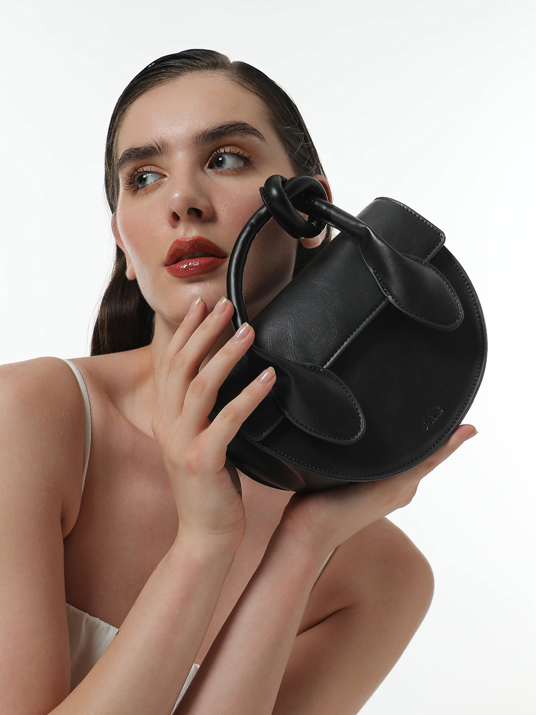 The Hanging Knot Hand Bag - Onyx Black