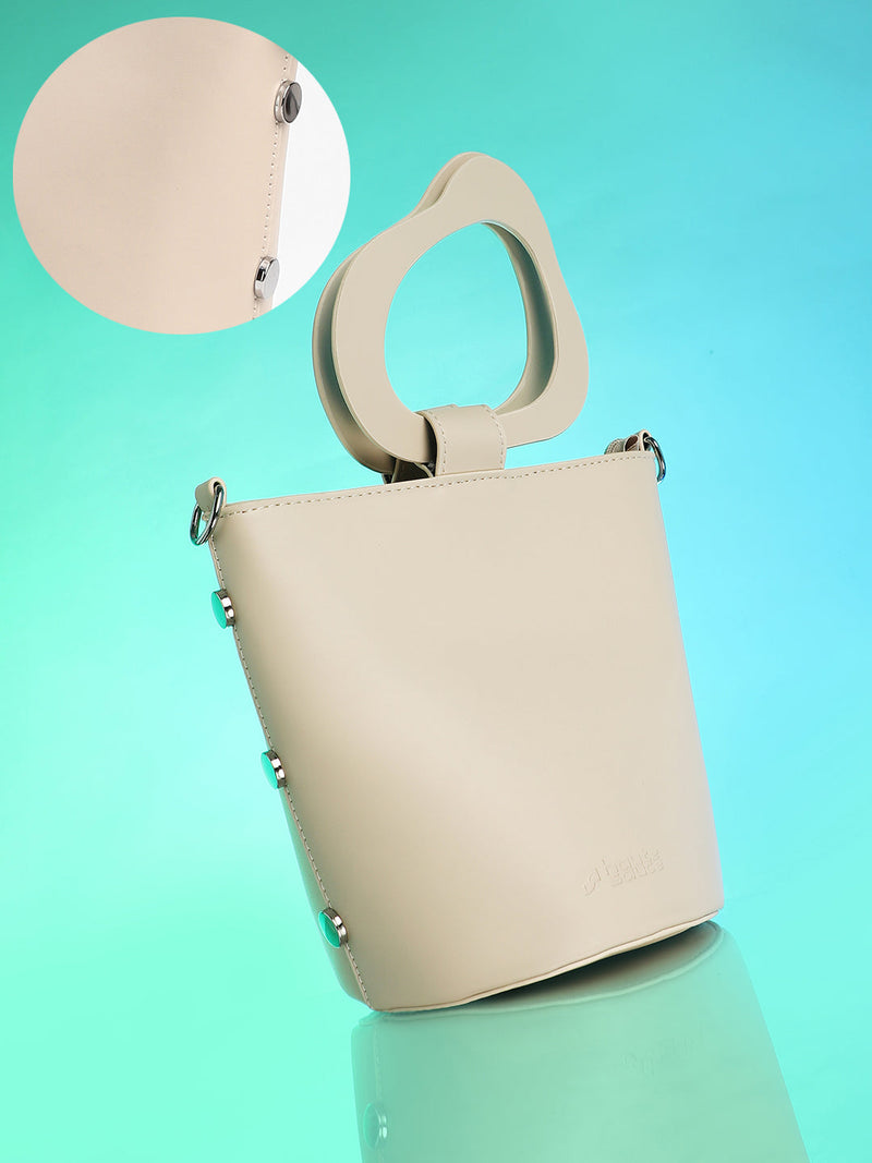 The Flora Pot Bucket Bag - Saltbox Beige