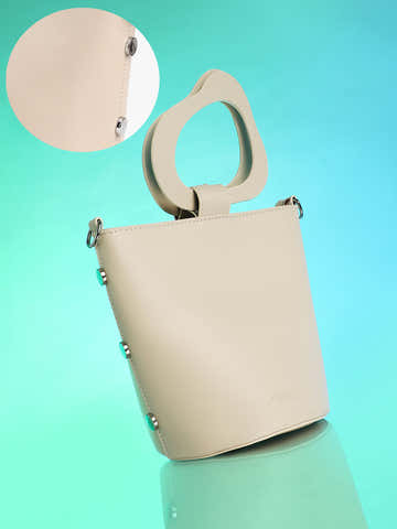 The Flora Pot Bucket Bag - Saltbox Beige