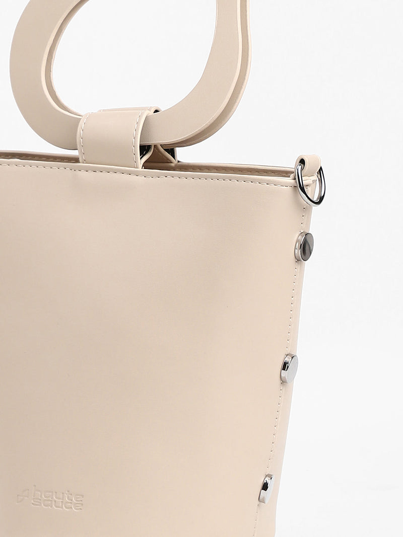 The Flora Pot Bucket Bag - Saltbox Beige