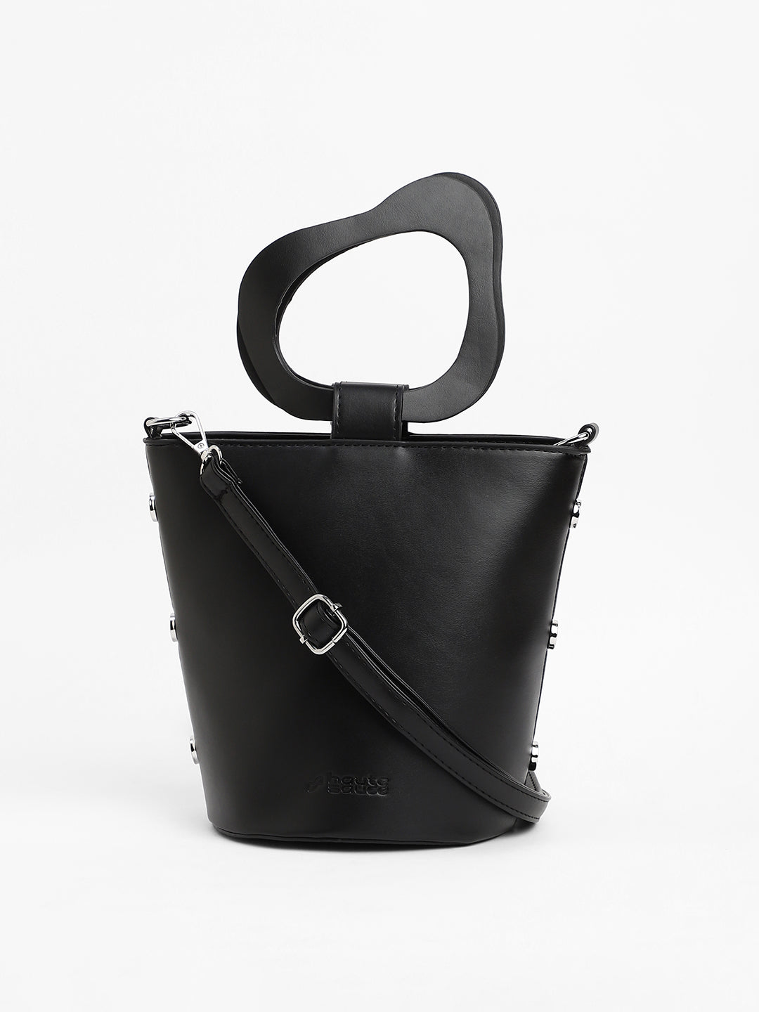 The Flora Pot Bucket Bag - Onyx Black