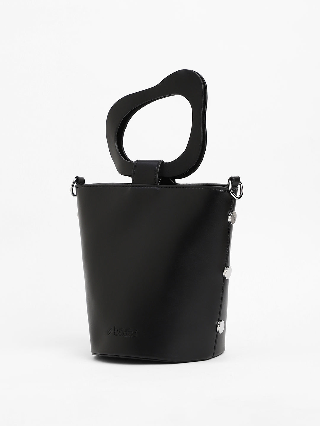The Flora Pot Bucket Bag - Onyx Black