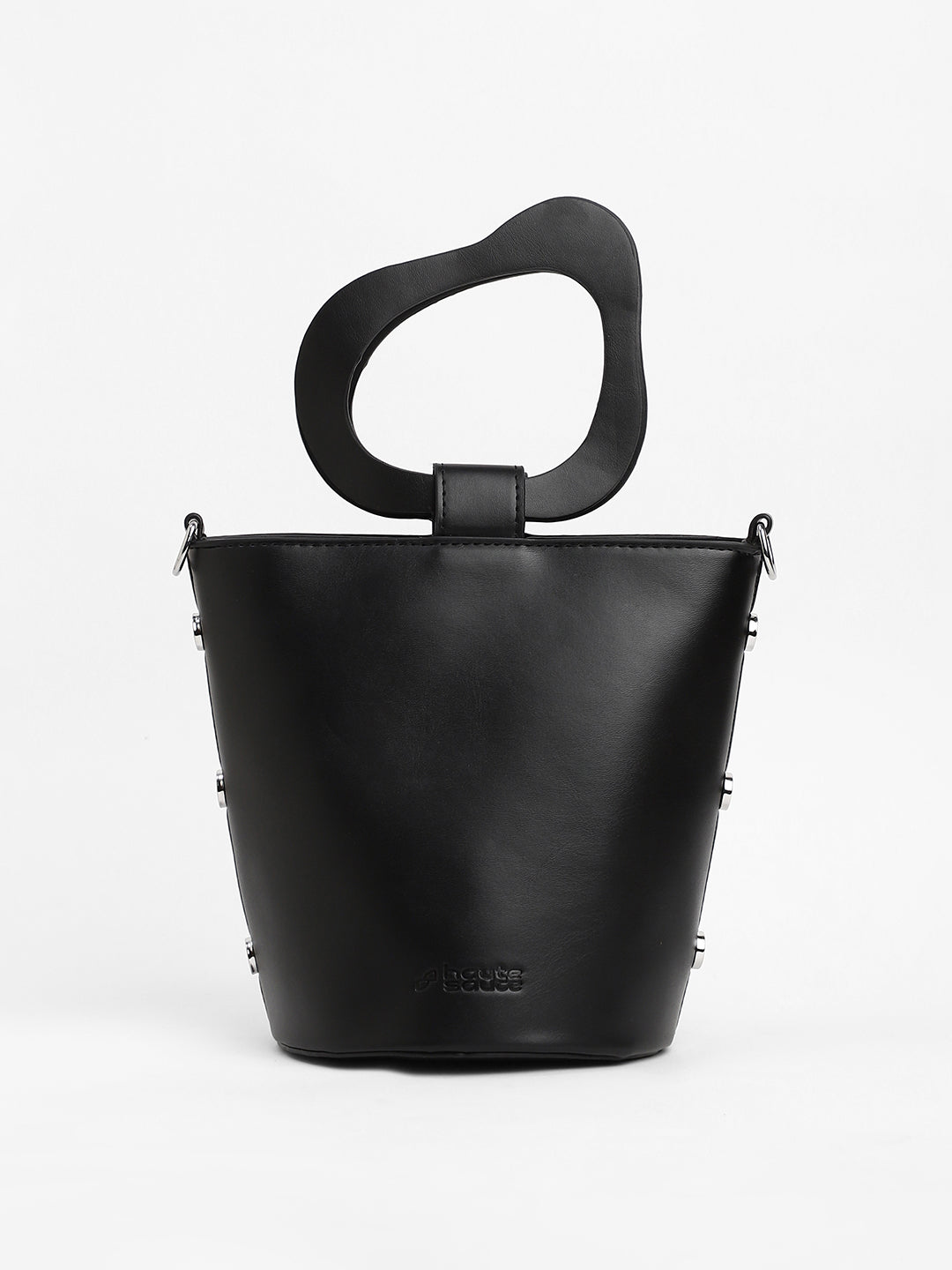 The Flora Pot Bucket Bag - Onyx Black