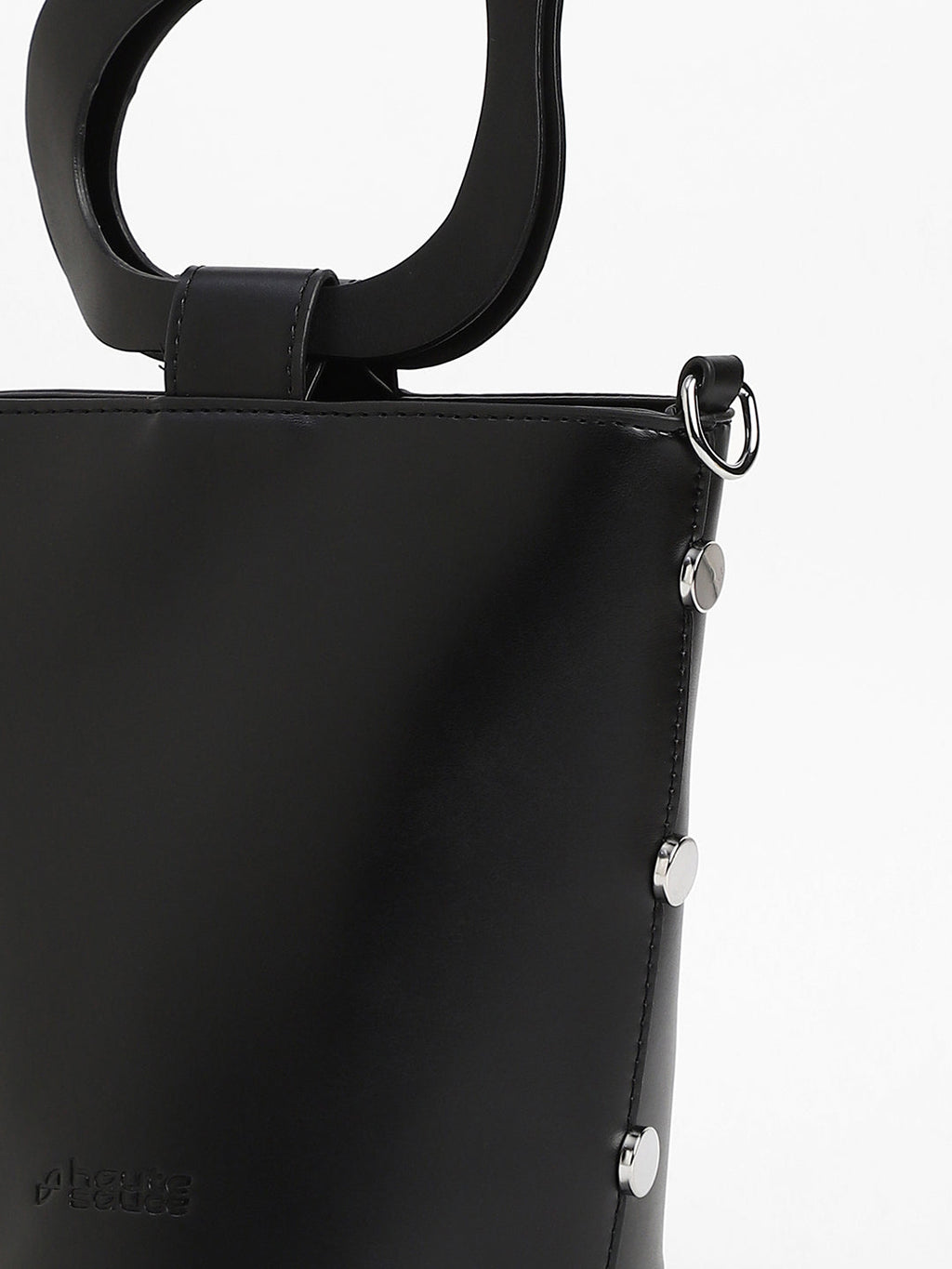 The Flora Pot Bucket Bag - Onyx Black