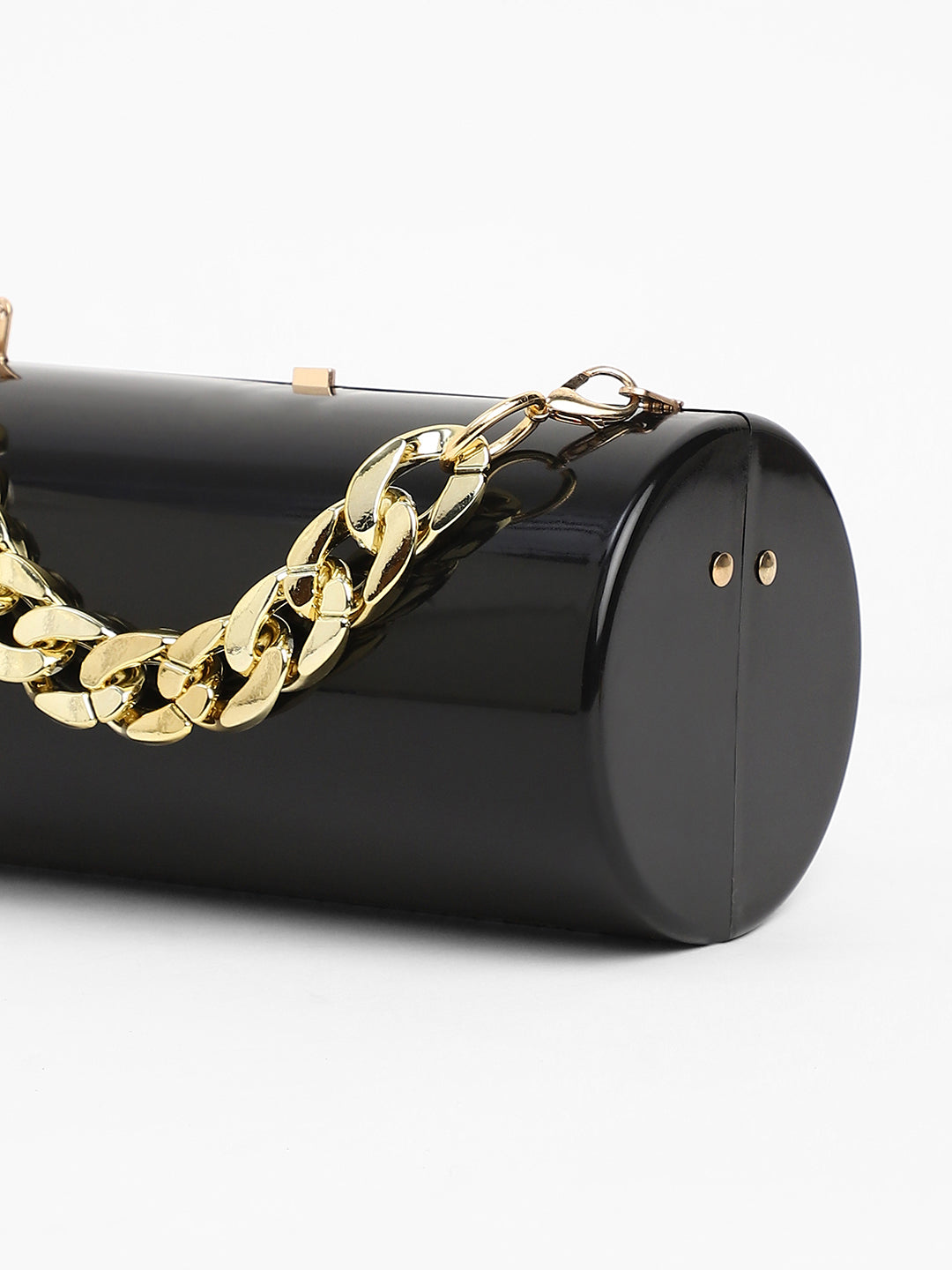 The Columner Clutch Bag - Onyx Black